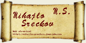 Mihajlo Srećkov vizit kartica